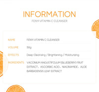 REAROYA Vitamin C Facial Cleanser – Deep Cleansing, Brightening & Moisturizing Face Wash (50g)