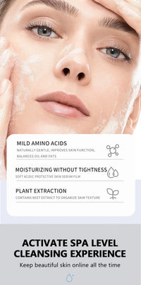 RAVE LADY Low pH Amino Acid Facial Cleanser – Oil Control, Exfoliating & Moisturizing Face Wash (150ml)