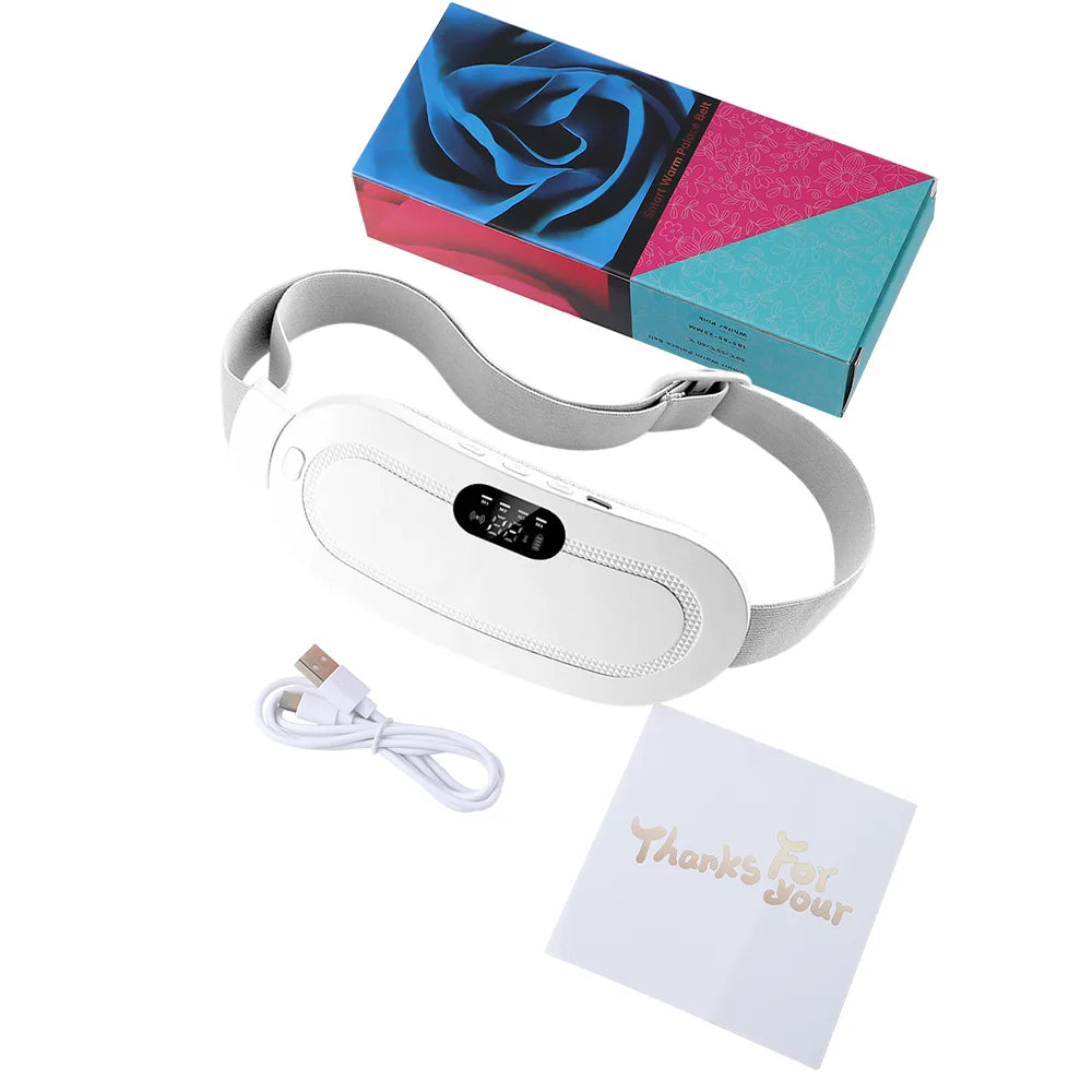 Menstrual Heating Pad & Abdominal Massager Belt – Wireless Cramp Relief with 4 Heat Levels
