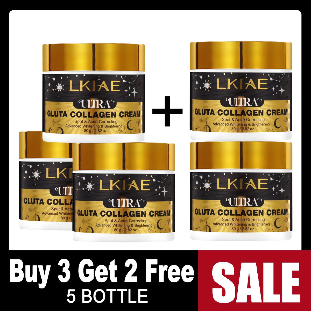 AILKE Ultra Brightening Facial Cream for Dark Skin – Gluta Collagen, 80ml