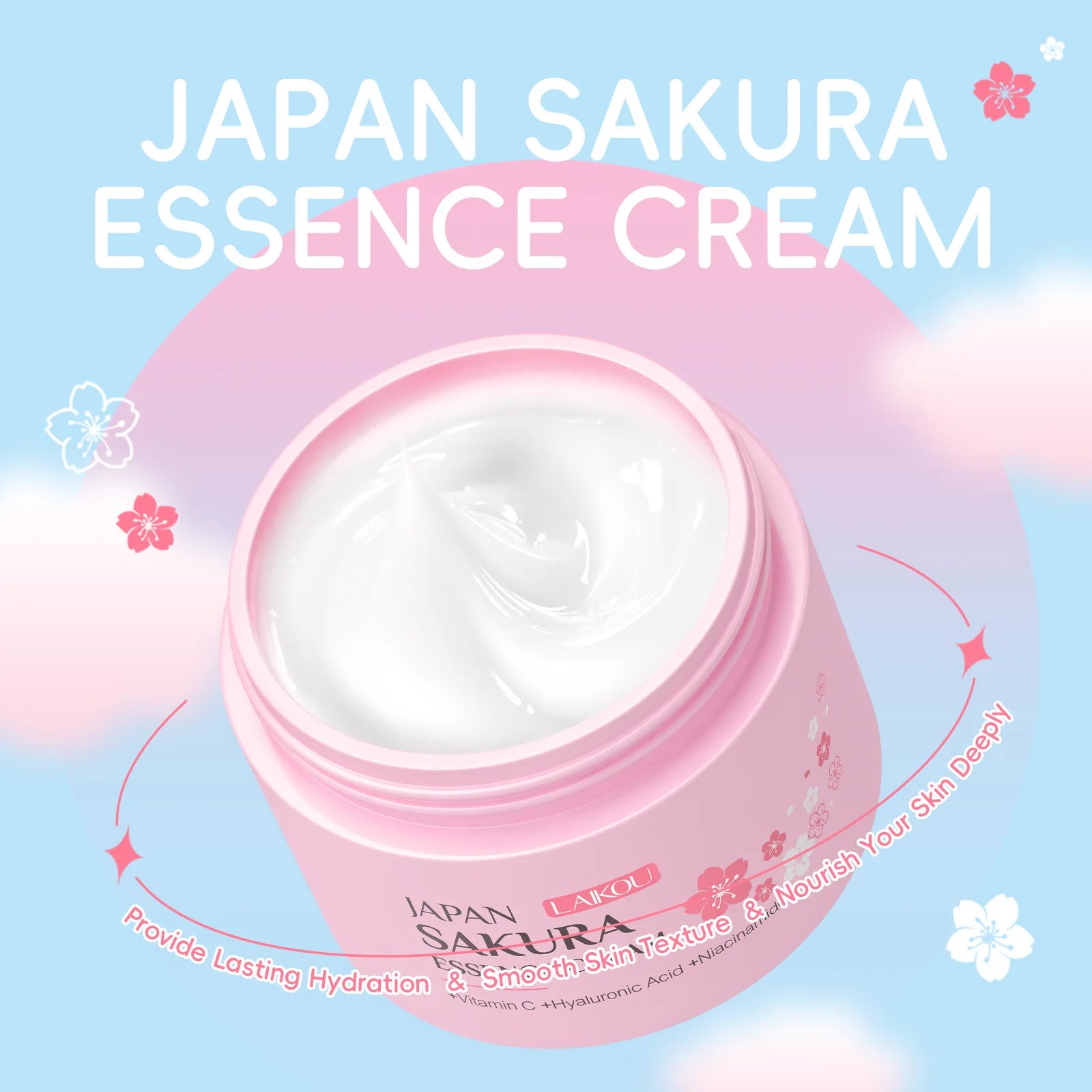 LAIKOU Sakura Hydrating cream  Moisturizer Whitening Nourishing Oil Control  Moisturizing & Repairing Deep Hydration Lock Gentle
