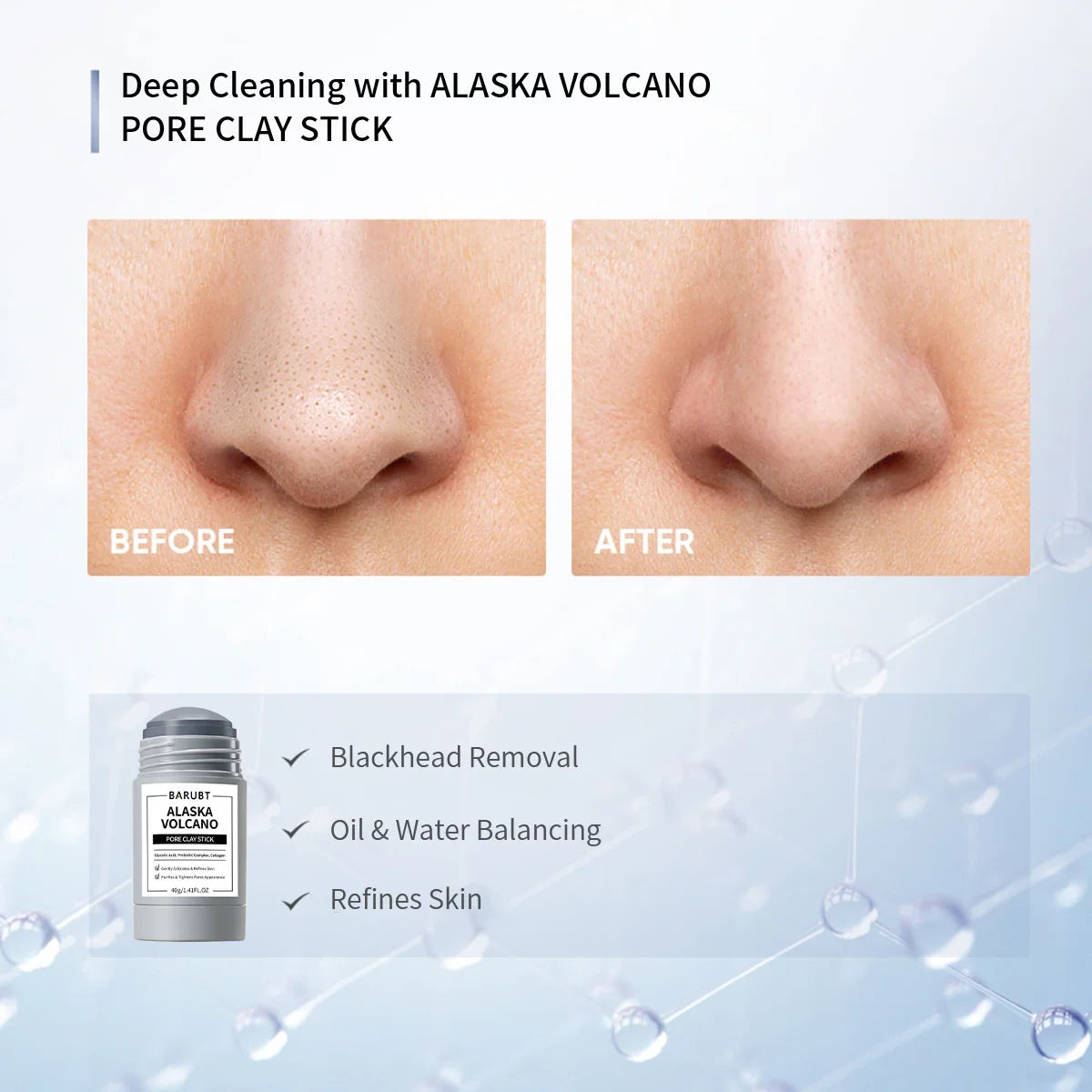 Jaysuing Cleansing Mask Stick – Mugwort, Alaska Volcano & More | Pore Minimizer & Acne Treatment 40g