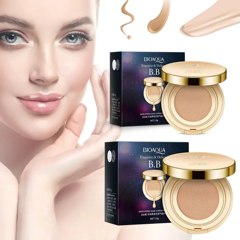 BIOAQUA Matte Air Cushion BB & CC Cream – Waterproof, Poreless & High Coverage (15g)