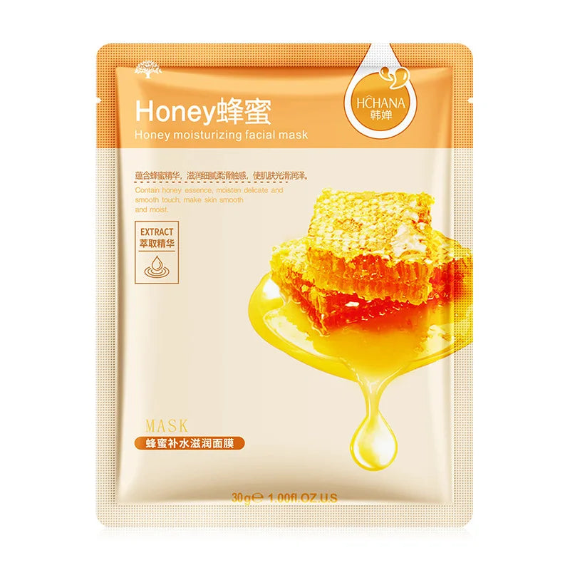 SADOER Natural Plant Sheet Face Mask – Moisturizing, Oil Control & Anti-Aging | 10pcs