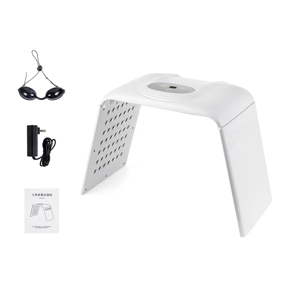 7-Color LED Light Therapy Face & Body Lamp – Foldable Skin Rejuvenation Device