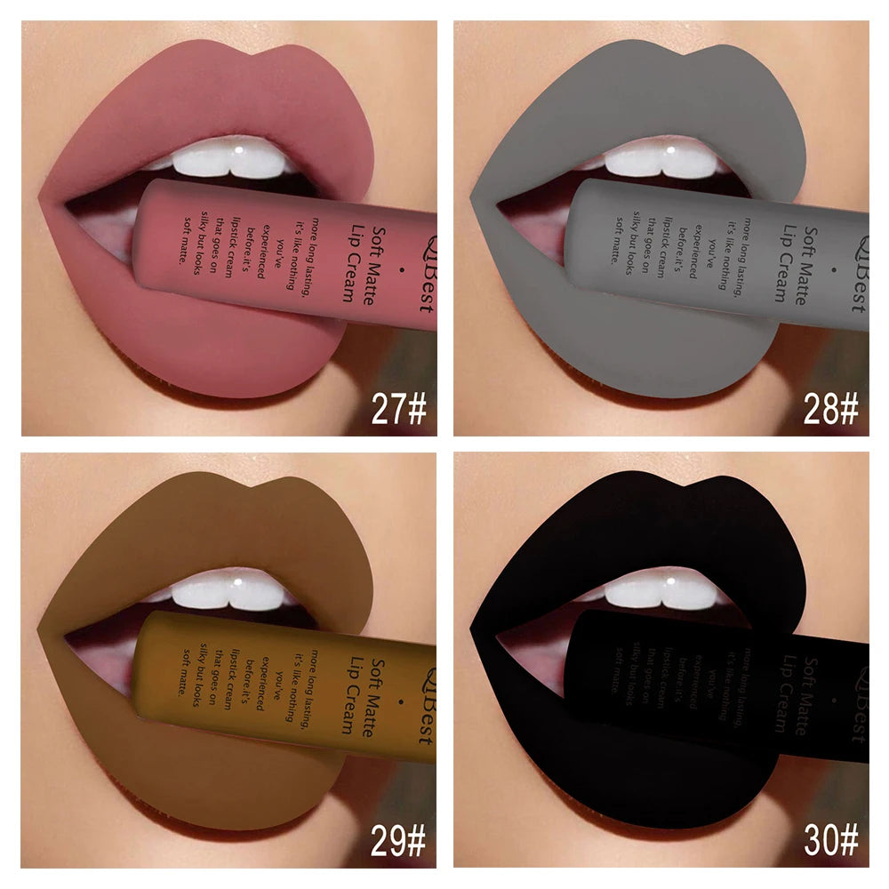 Velvet Matte Nude Lip Gloss - Waterproof Long-Lasting Lipstick