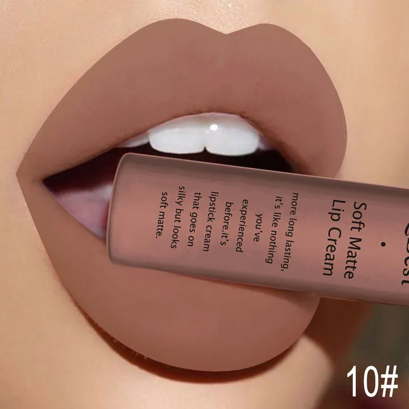 Velvet Matte Nude Lip Gloss - Waterproof Long-Lasting Lipstick