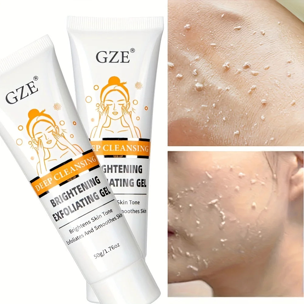 GZE Castor Oil Exfoliating Gel – Deep Cleansing Face & Body Scrub with Moisturizing Formula (50g)