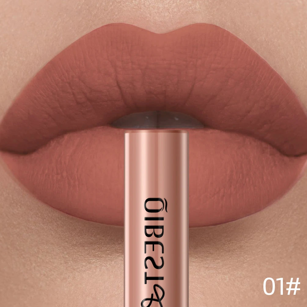 QiBest Velvet Matte Lipstick - Waterproof Long-Lasting Lip Tint