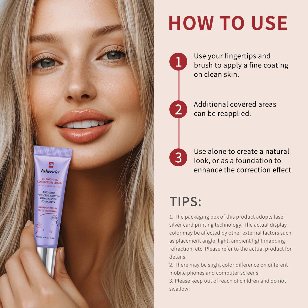 Centella CC Cream – Color Correcting Korean Foundation with Hydrating Coverage (15ml)