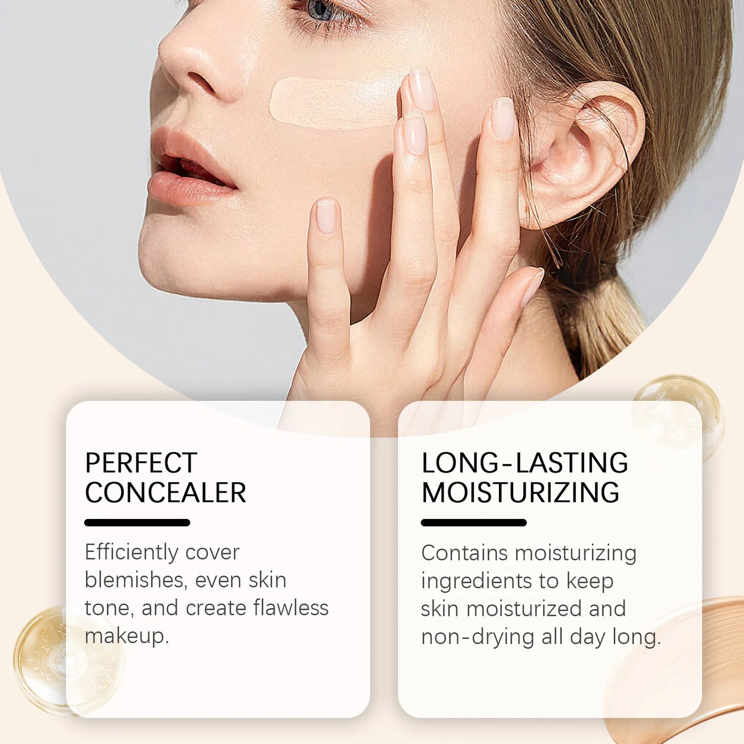 4-in-1 Liquid Foundation SPF 50+ – Matte, Long-Lasting, Waterproof Makeup Base with Concealer & Moisturizer 30ml