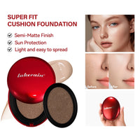 CC Cushion Foundation with Refill – 72-Hour Wear, Waterproof & Buildable Coverage (18g)