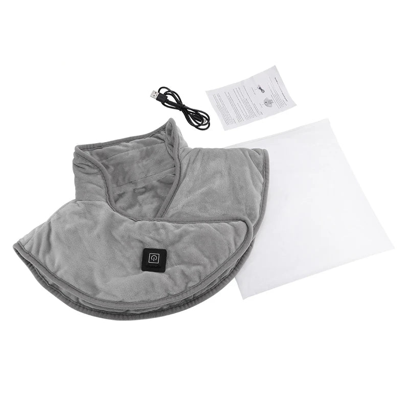 Electric Heating Shoulder & Neck Pad – USB Heated Shawl with 3-Level Temperature Control