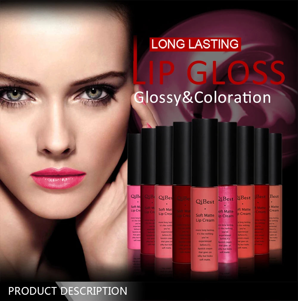 Velvet Matte Nude Lip Gloss - Waterproof Long-Lasting Lipstick