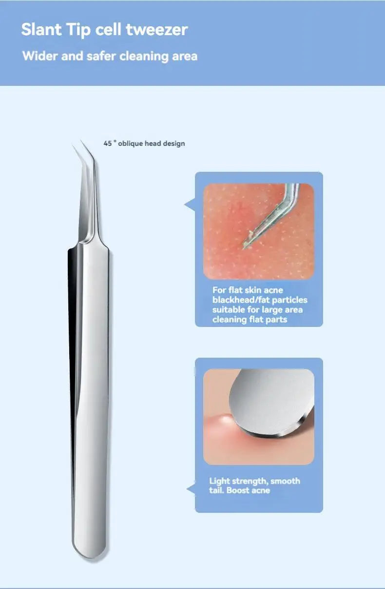 11-Piece Blackhead & Ingrown Hair Removal Tool Set – Acne Needles, Pore Cleaner & Tweezers Kit