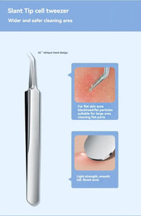 11-Piece Blackhead & Ingrown Hair Removal Tool Set – Acne Needles, Pore Cleaner & Tweezers Kit