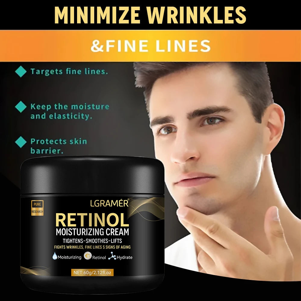 Men's Retinol Face Moisturizer – Anti-Wrinkle & Pore Minimizing