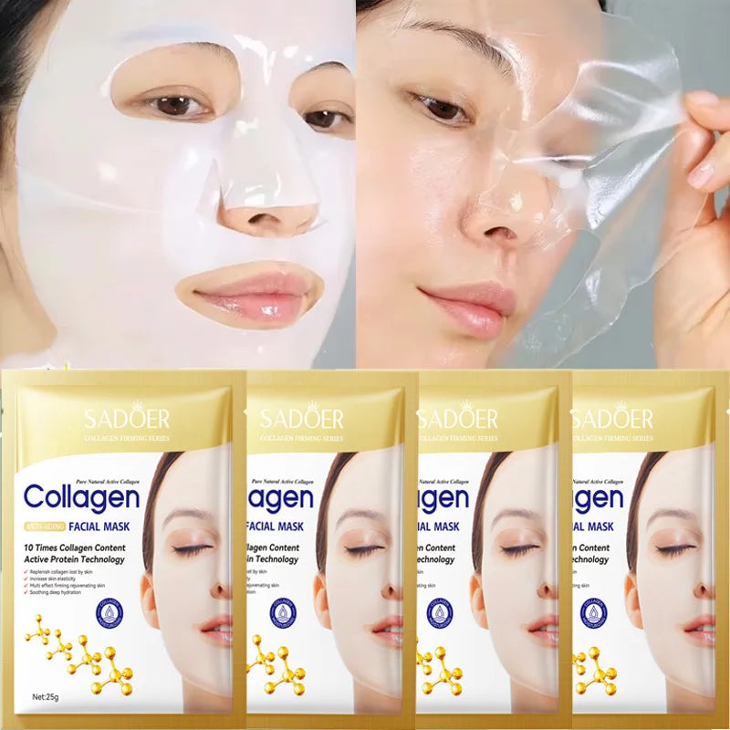 PWYUMAN Collagen Anti-Wrinkle Facial Mask – Anti-Aging, Brightening & Deep Moisturizing | All Skin Types