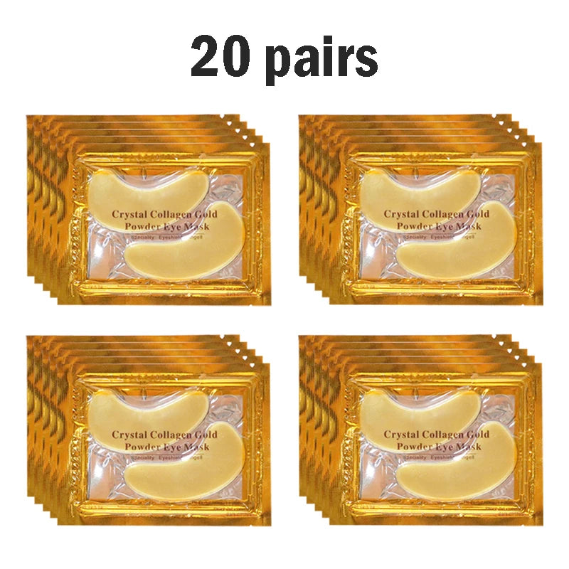 Crystal Gold Collagen Eye Patches – Anti Dark Circles, Puffiness & Moisturizing