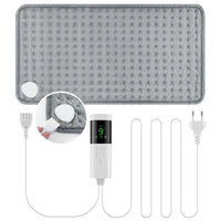 Electric Heating Pad for Back, Neck & Shoulders – 9 Heat Levels, 4 Timer Settings, Machine Washable