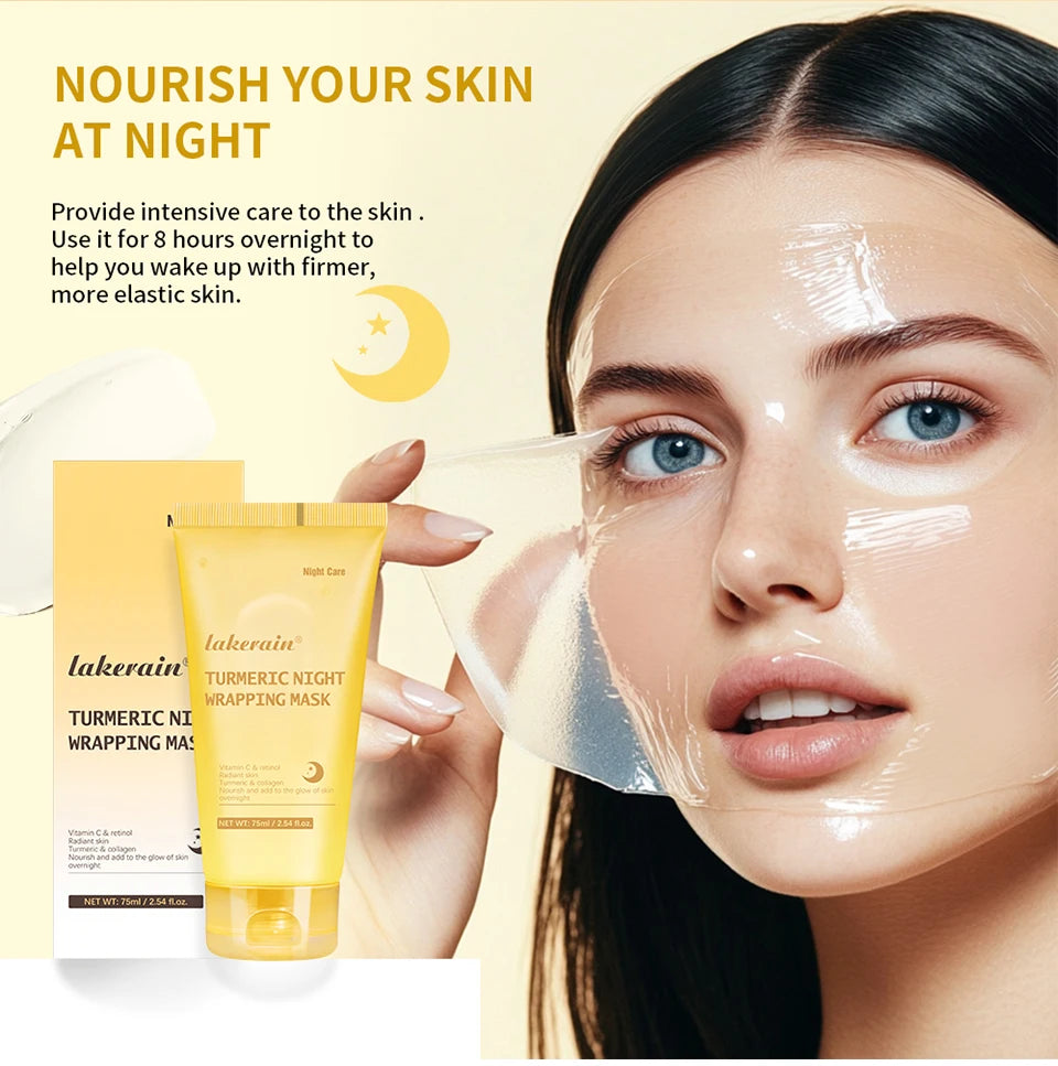 Collagen Night Wrapping Peel-Off Face Mask – Anti-Aging, Firming & Deep Hydration Overnight Skin Treatment for All Skin Types (75ml)