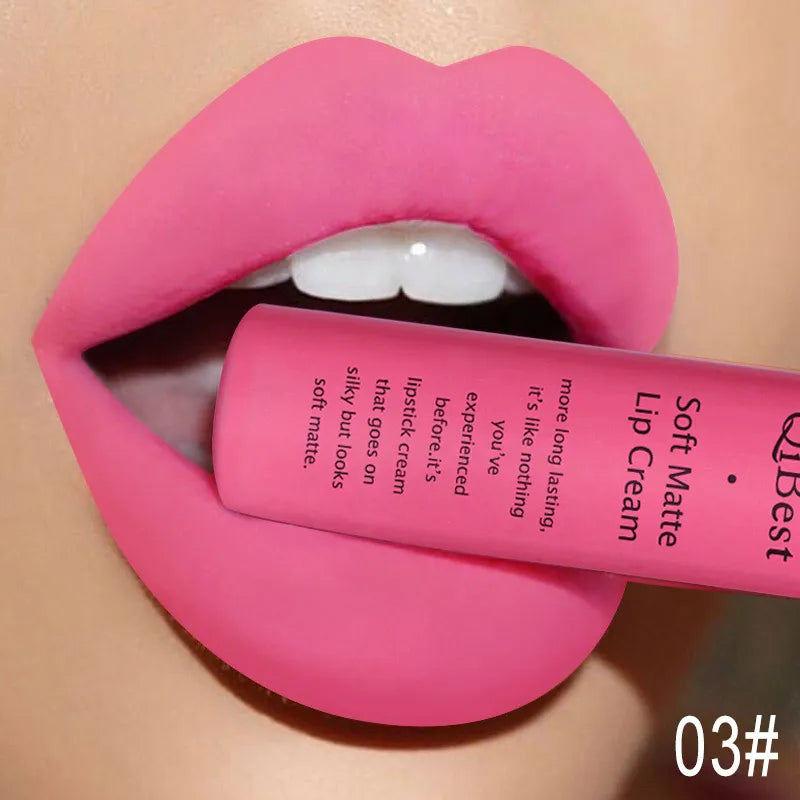 Velvet Matte Nude Lip Gloss - Waterproof Long-Lasting Lipstick