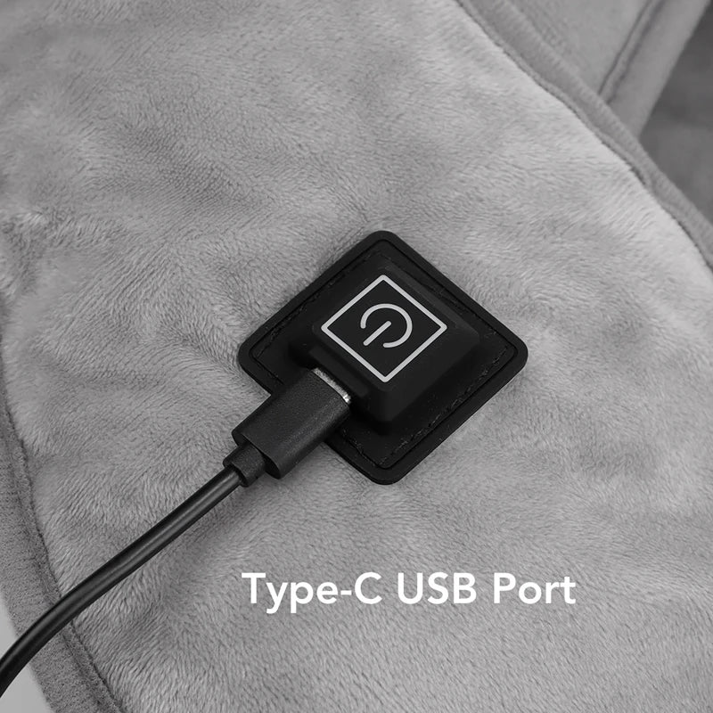 Electric Heating Shoulder & Neck Pad – USB Heated Shawl with 3-Level Temperature Control