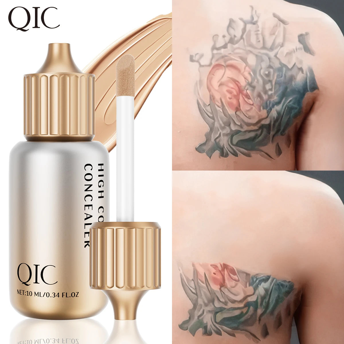 QIC Liquid Concealer | Matte, High Coverage, Waterproof & Oil Control | All Skin Types