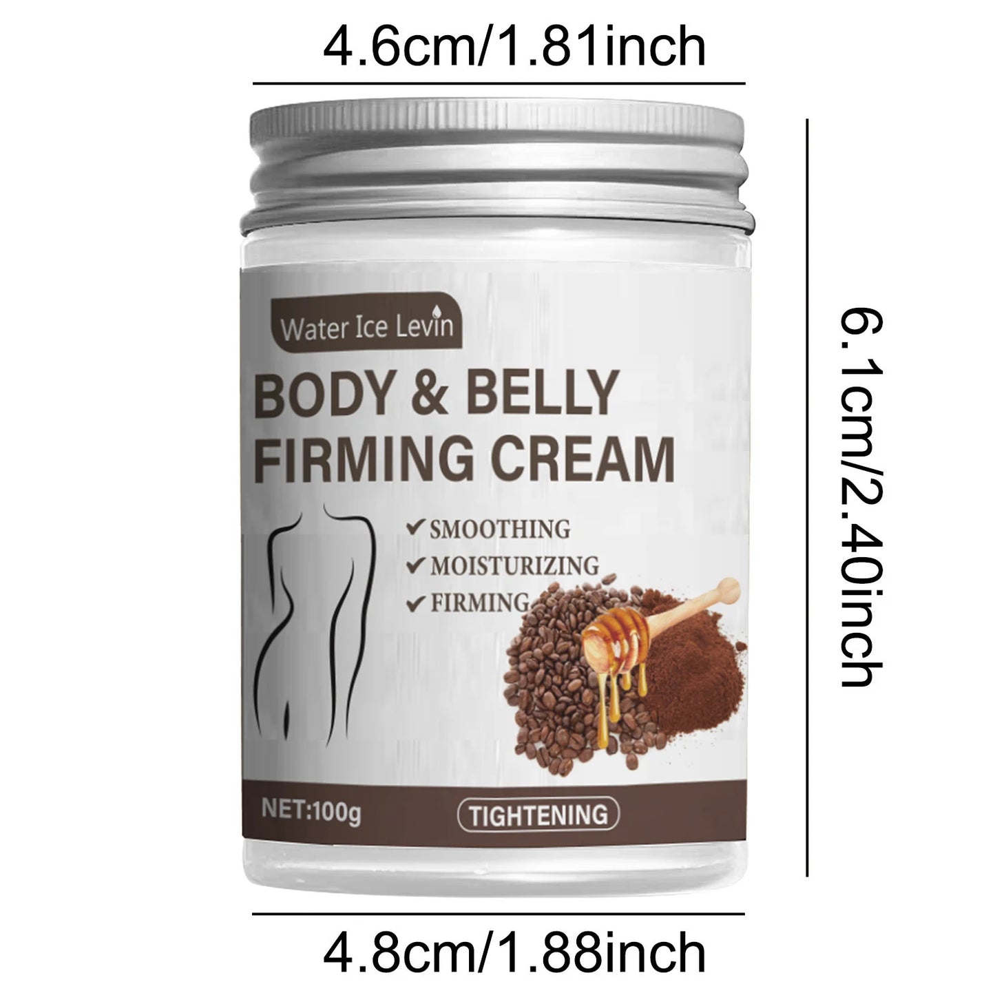 Caffeine & Collagen Firming Body Cream – Tightens Abdomen, Thighs & Arms (100g)
