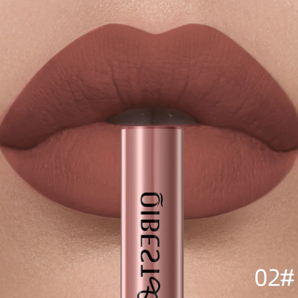 QiBest Velvet Matte Lipstick - Waterproof Long-Lasting Lip Tint