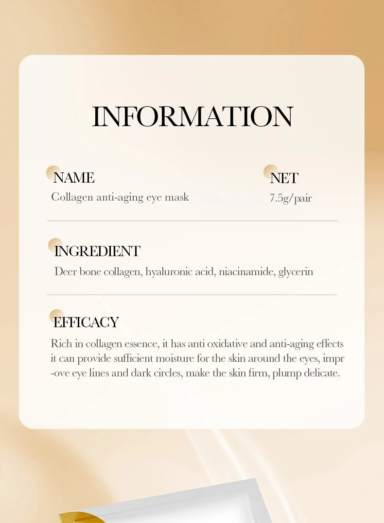SADOER Crystal Collagen Eye Masks — 10 Pairs Anti Dark Circles, Puffiness & Moisturizing Eye Patches