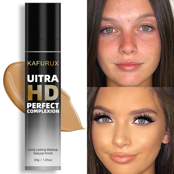 KAFURUX Matte Oil Control Foundation Concealer – Waterproof, Full Coverage Cream, 8 Shades 30g