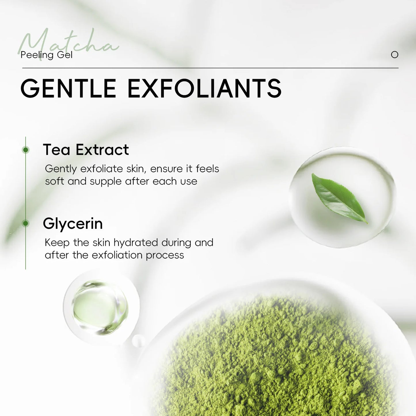 LAIKOU Matcha Peeling Gel – Deep Cleansing Exfoliator & Brightening Facial Scrub (60g)