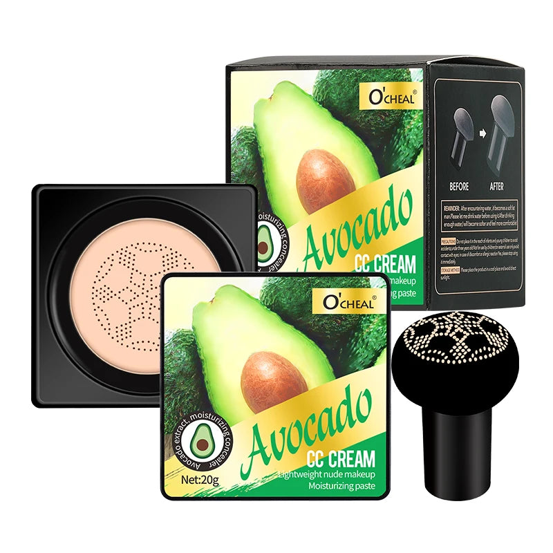 O'CHEAL Mushroom Head BB Cream Cushion – Waterproof, SPF & Long-Lasting Coverage (20g)