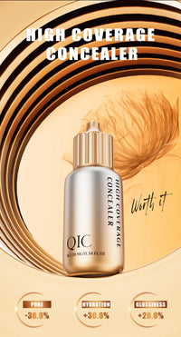 QIC Liquid Concealer | Matte, High Coverage, Waterproof & Oil Control | All Skin Types