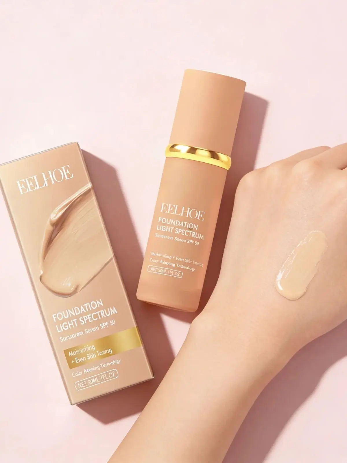 4-in-1 Color Changing Foundation SPF 50 – Waterproof, Full Coverage Concealer & Moisturizer 30ml