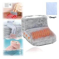 USB Electric Foot Warmer Slippers – Washable Double-Foot Heating Pad for Home & Bedroom