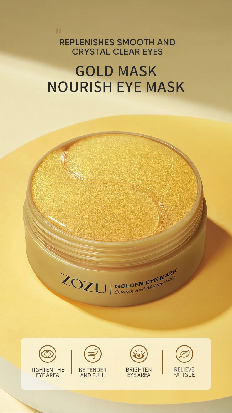 Golden Collagen & Avocado Under-Eye Patches – Anti-Dark Circle & Firming Eye Mask