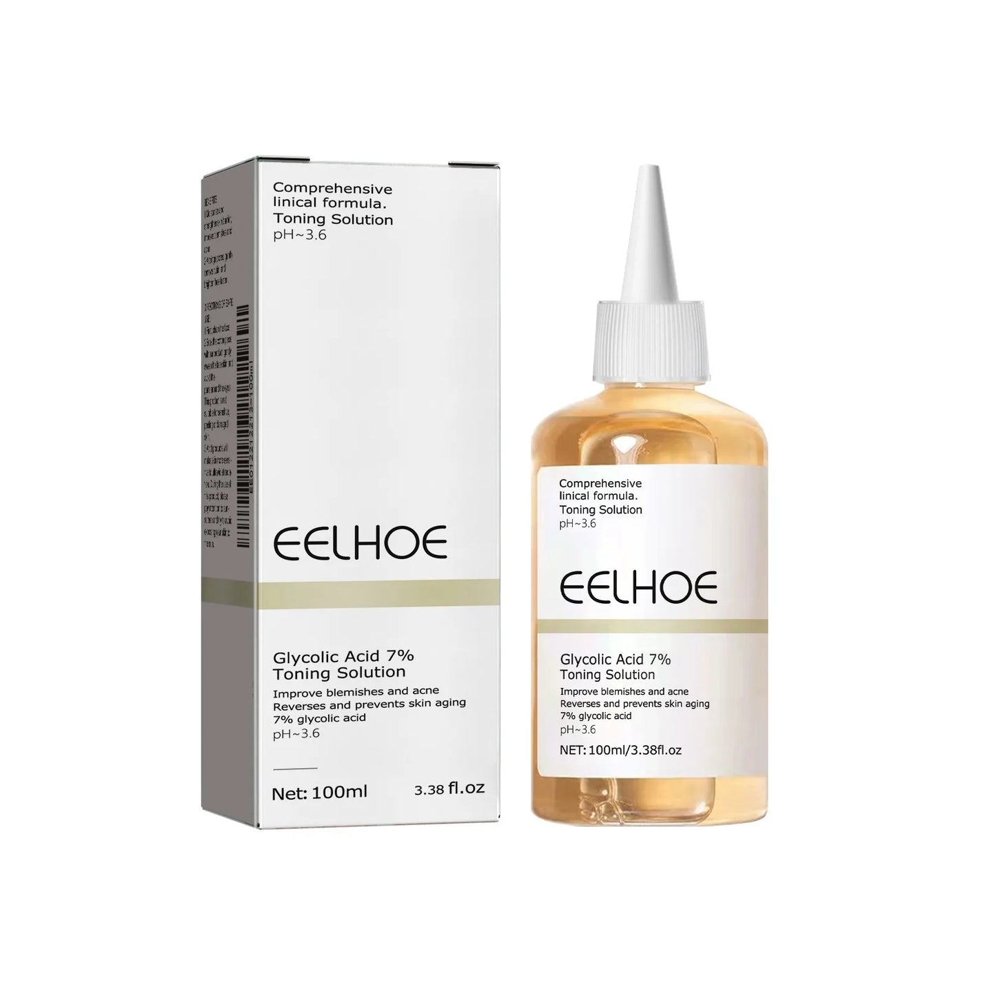 EELHOE Glycolic Acid 7% Toner – Exfoliating & Pore-Minimizing Face Toner for Clear, Glowing Skin (100ml)