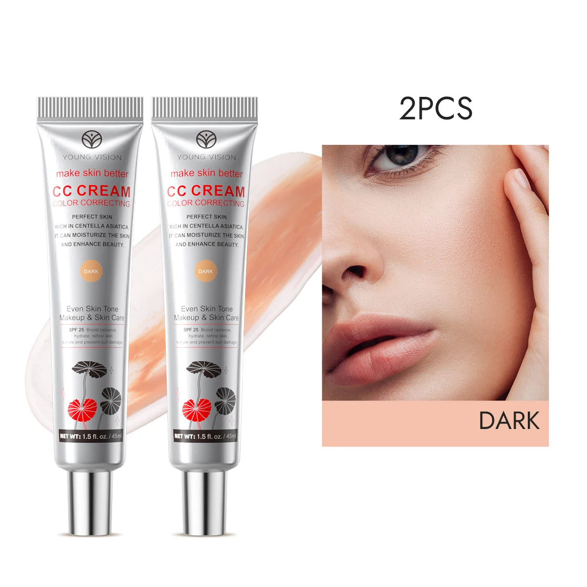 YOUNG VISION Centella Asiatica CC Cream – Brightening, Concealing & Skin Repairing (45ml)