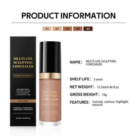 YIYUEQIANLI Multi-Use Sculpting Concealer | Full Coverage, Contour, Highlight & Retouch