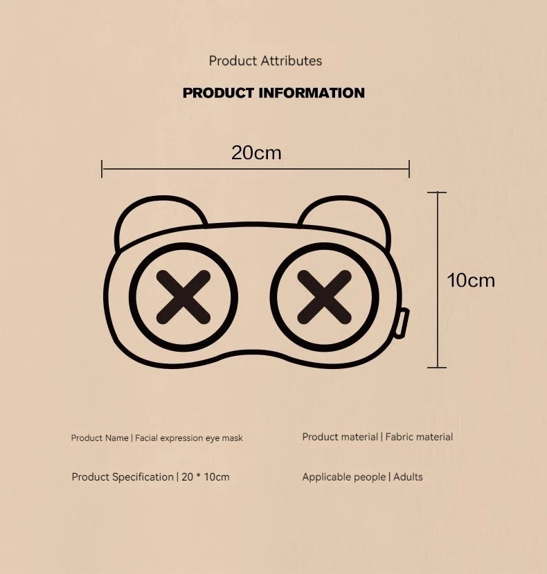 Cute Sleep Eye Mask – Light Blocking, Breathable & Comfortable for Kids & Adults