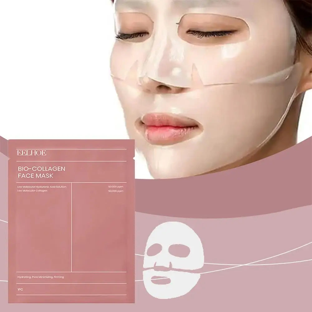 EELHOE Bio Collagen Face Mask – Deep Hydration, Pore Minimizing, Firming & Brightening Overnight Wrapped Mask for Women (1, 5, 10 or 12-Pack)