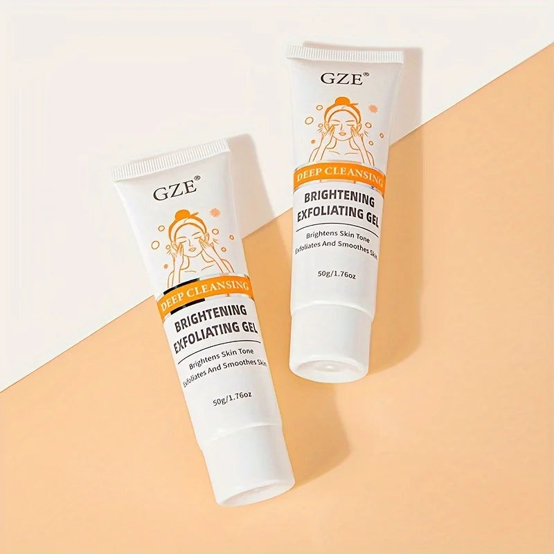 GZE Castor Oil Exfoliating Gel – Deep Cleansing Face & Body Scrub with Moisturizing Formula (50g)