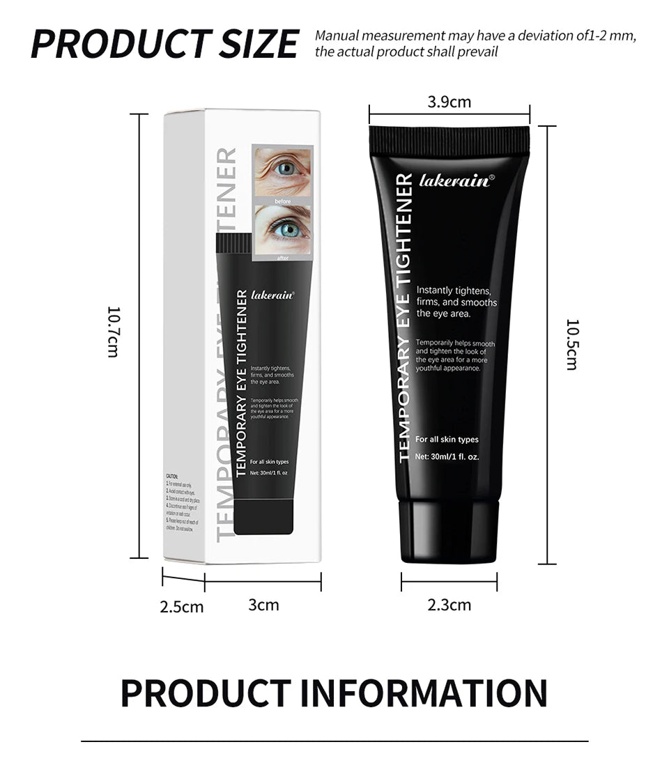 Lakerain Instant Eye Tightener Cream – Anti-Aging, Firming & Wrinkle Smoother, 30ml