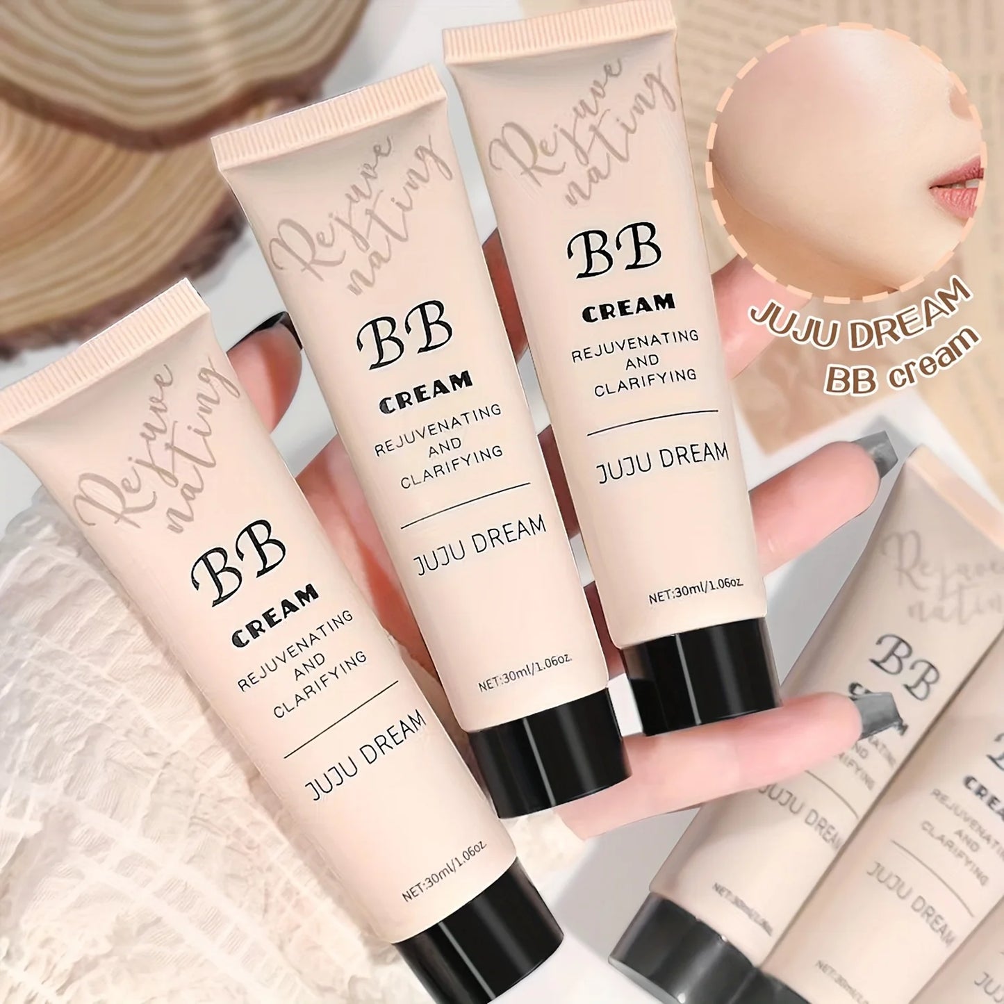 Korean Natural BB Cream – Moisturizing Concealer & Translucent Primer for All Skin Types (30ml)