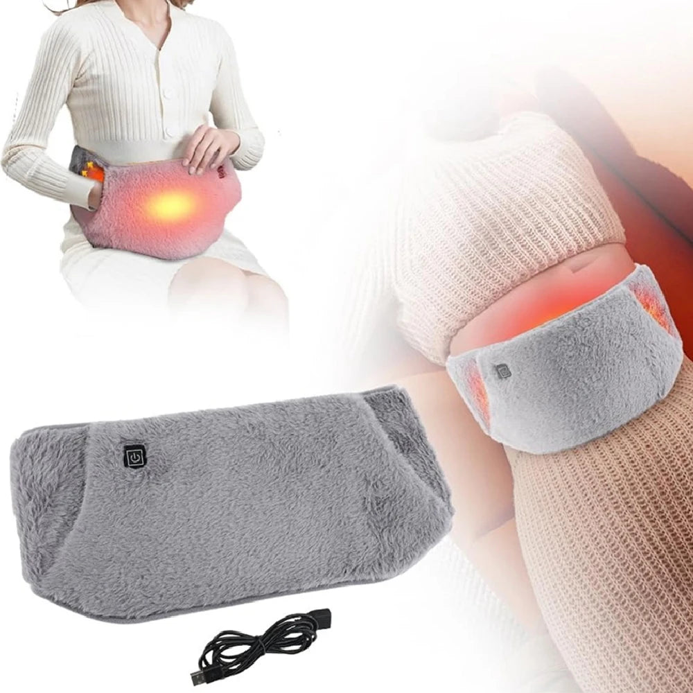 USB Electric Heating Belt – 3-in-1 Graphene Waist Warmer with 3 Heat Settings