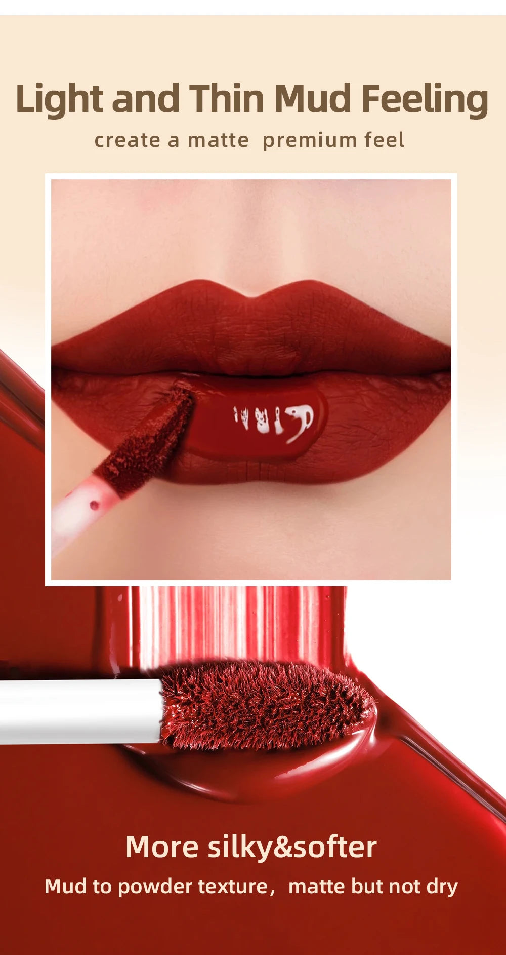 QiBest Velvet Matte Lipstick - Waterproof Long-Lasting Lip Tint