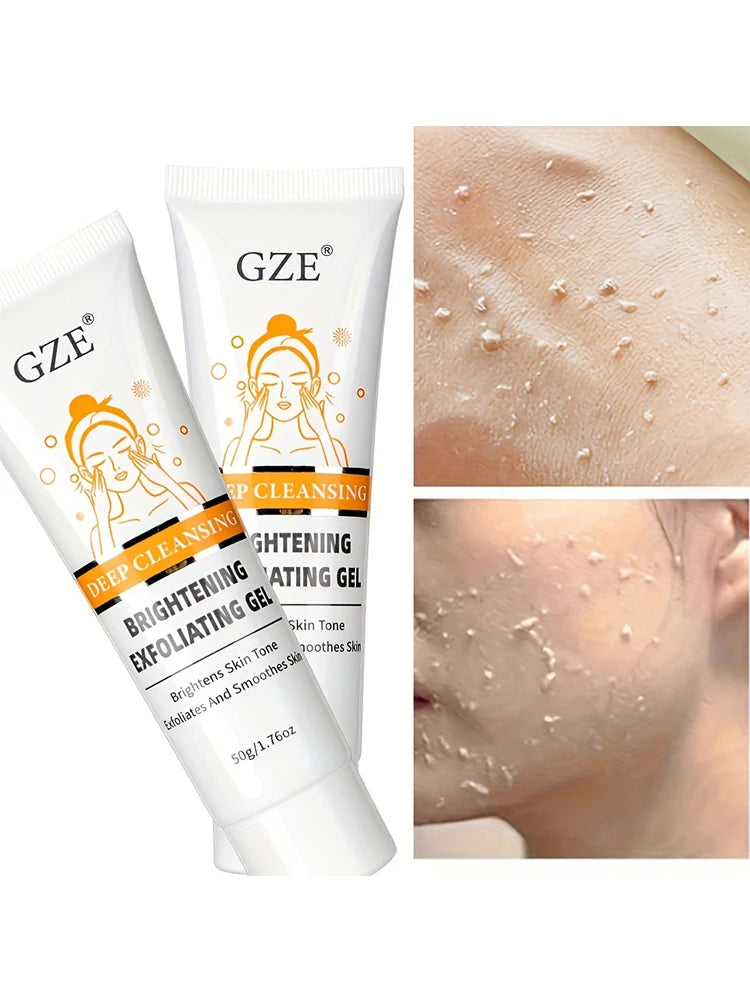 GZE Castor Oil Exfoliating Gel – Deep Cleansing Face & Body Scrub with Moisturizing Formula (50g)