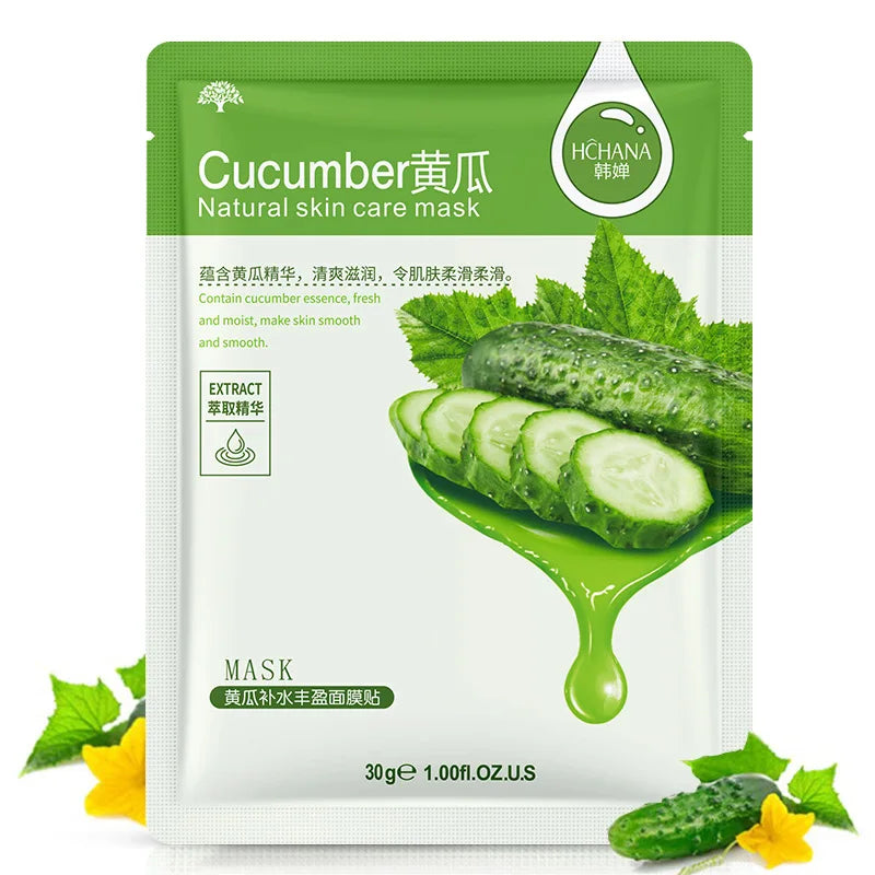 SADOER Natural Plant Sheet Face Mask – Moisturizing, Oil Control & Anti-Aging | 10pcs